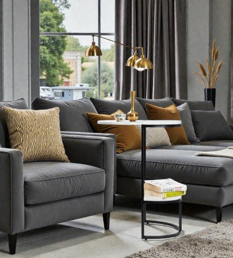 Metallic Lumiere Sofa End Table