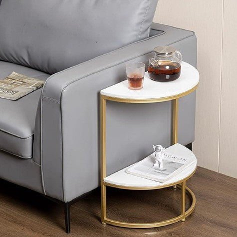 Metallic Lumiere Sofa End Table