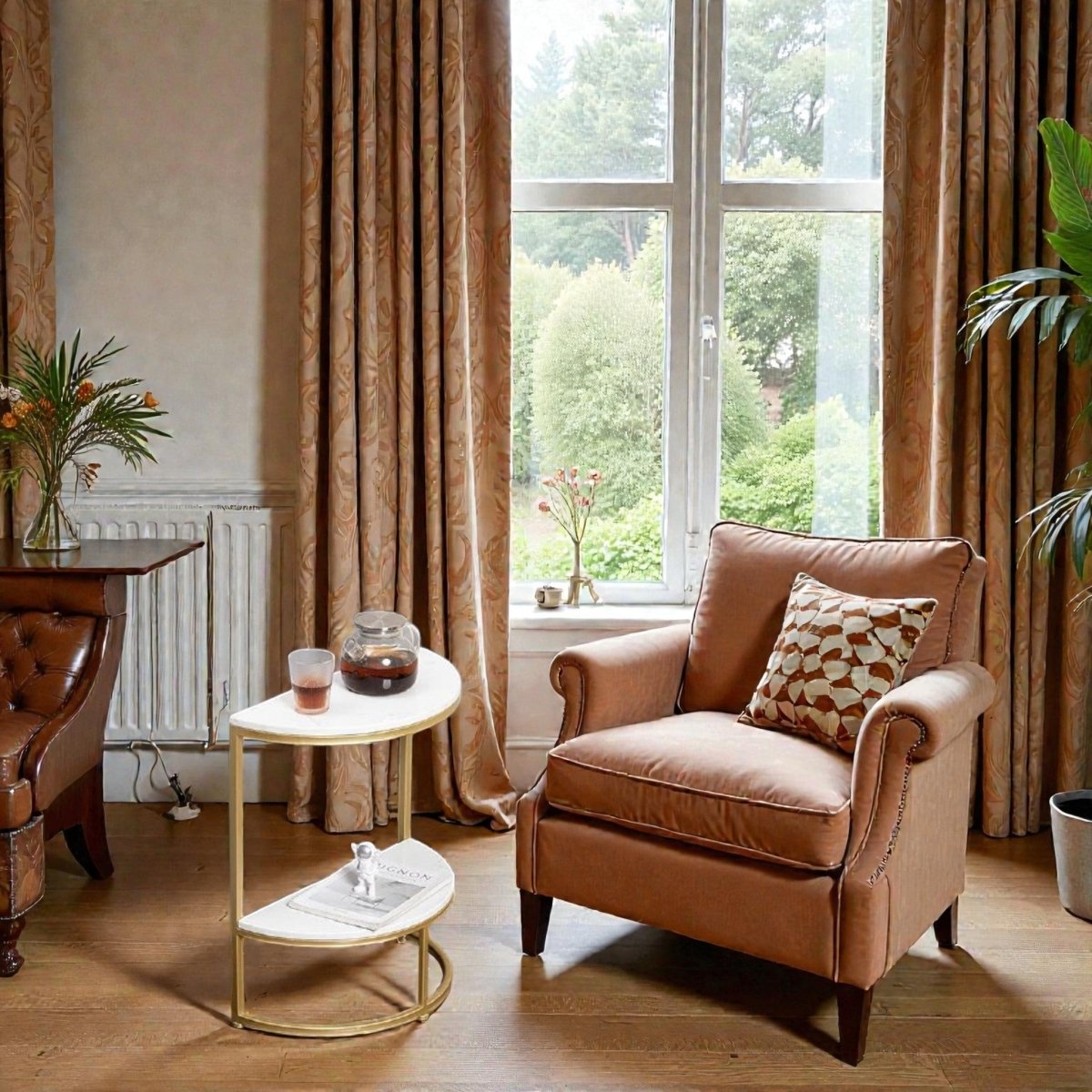 Metallic Lumiere Sofa End Table