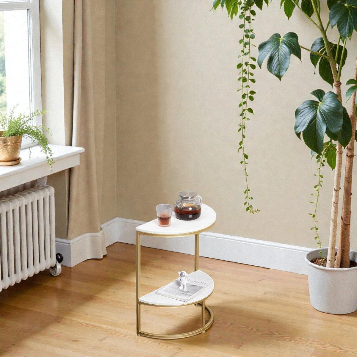 Metallic Lumiere Sofa End Table