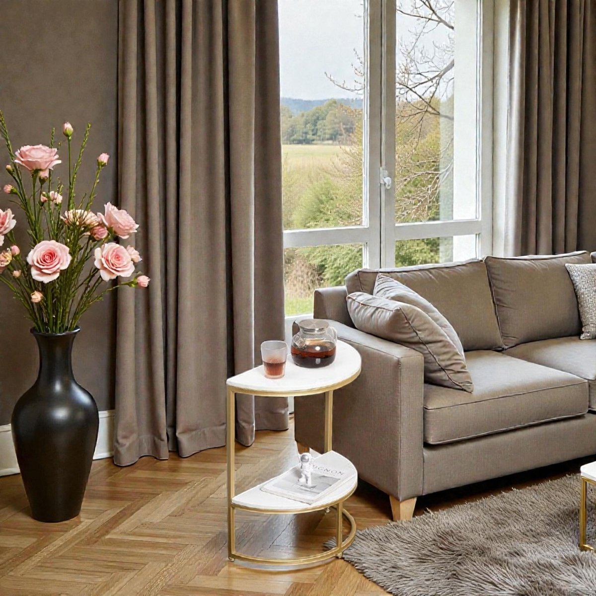 Metallic Lumiere Sofa End Table