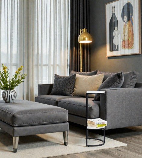 Metallic Lumiere Sofa End Table