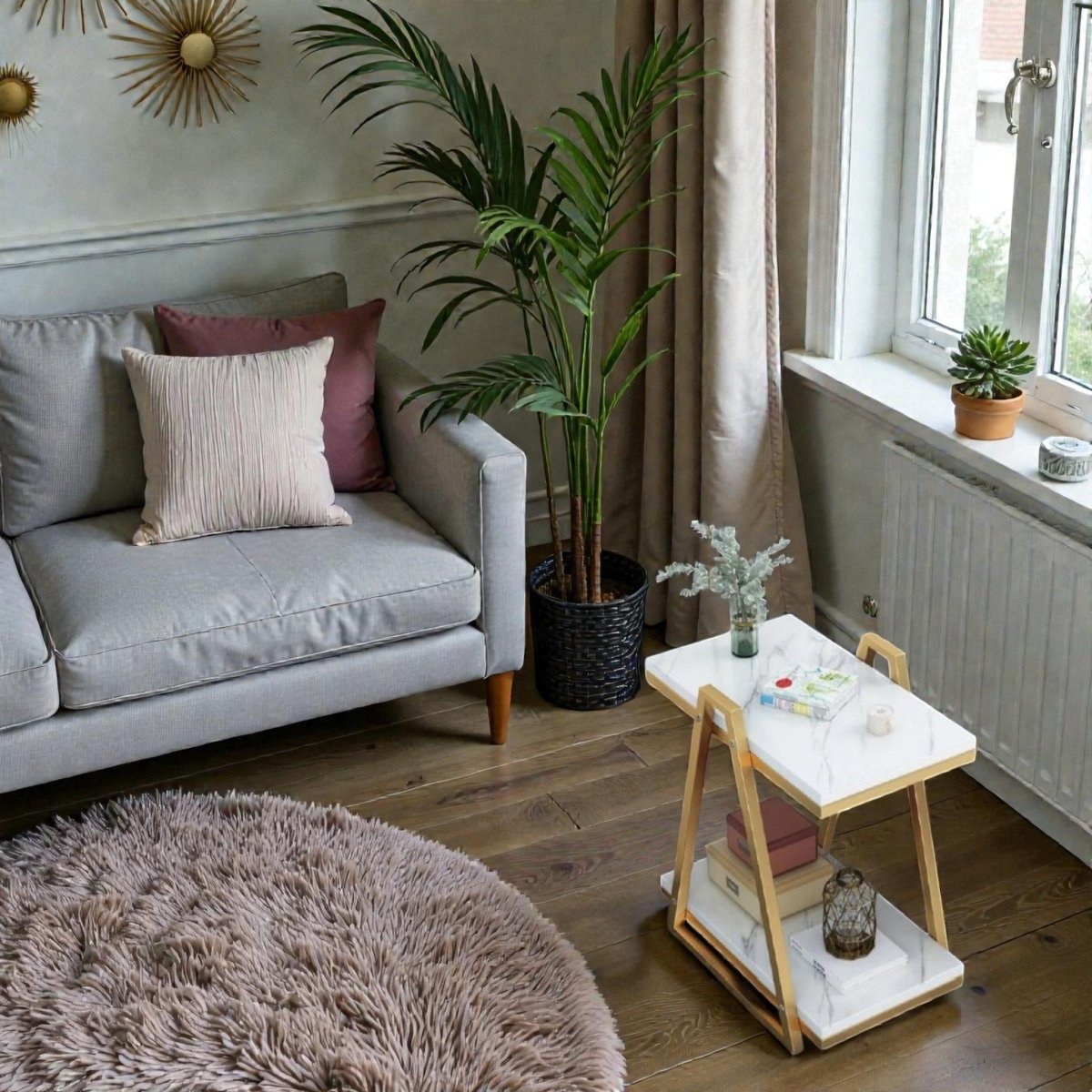 Metallic Luxe Slanted Side Sofa Table