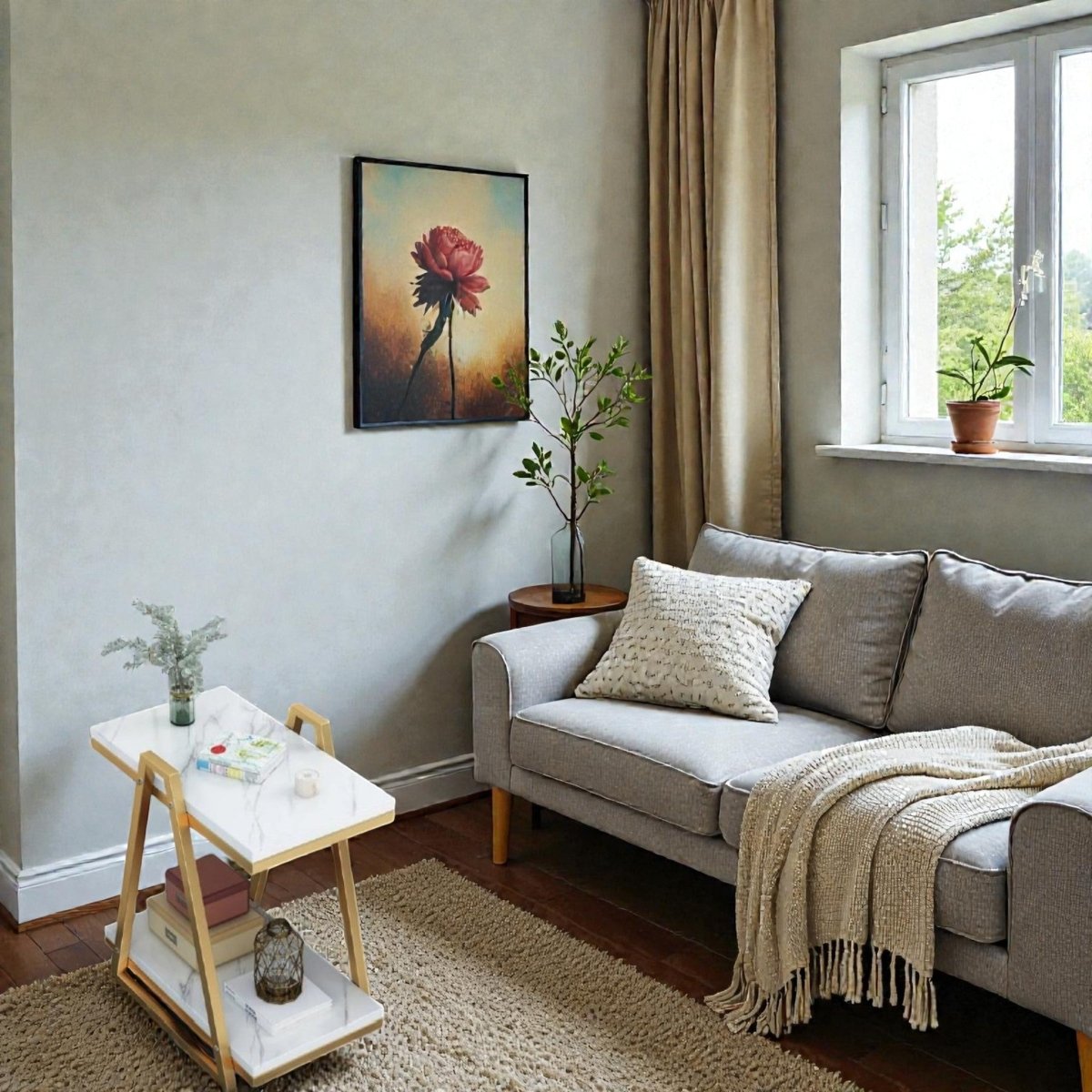 Metallic Luxe Slanted Side Sofa Table