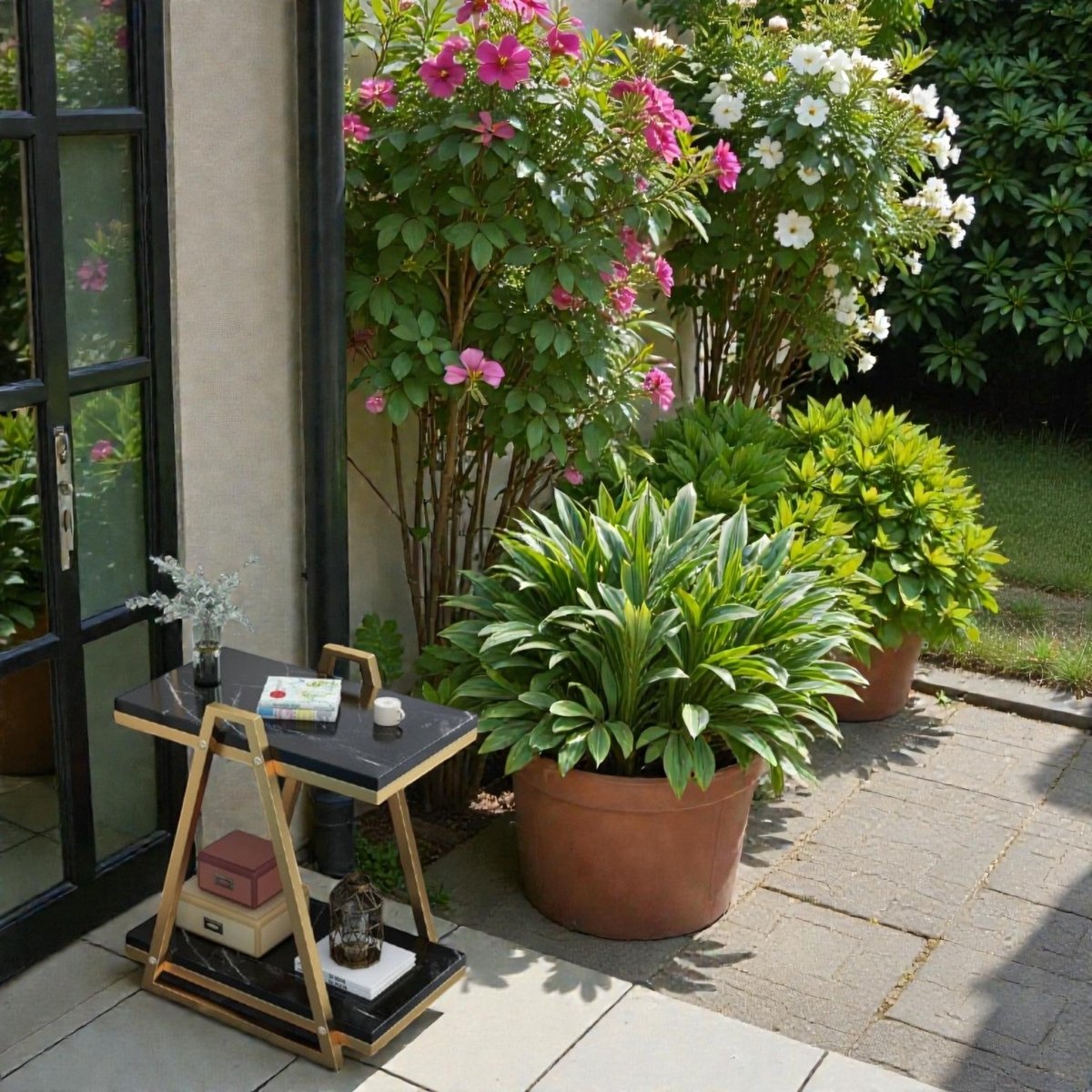 Metallic Luxe Slanted Side Sofa Table