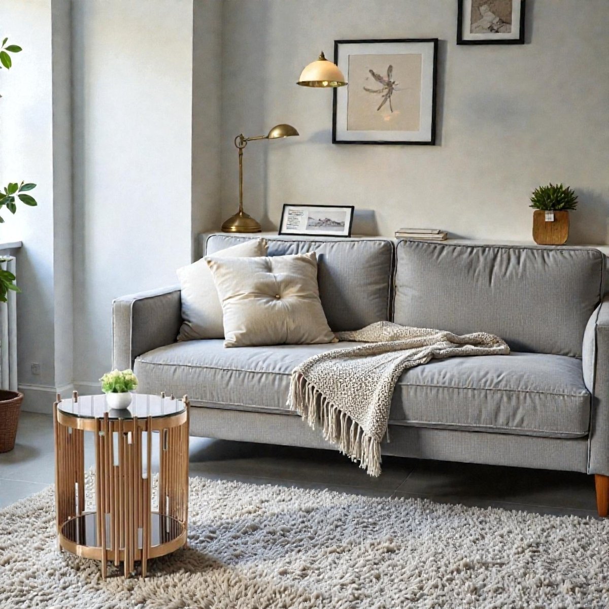 Metallic Palladium Waterfall End Table