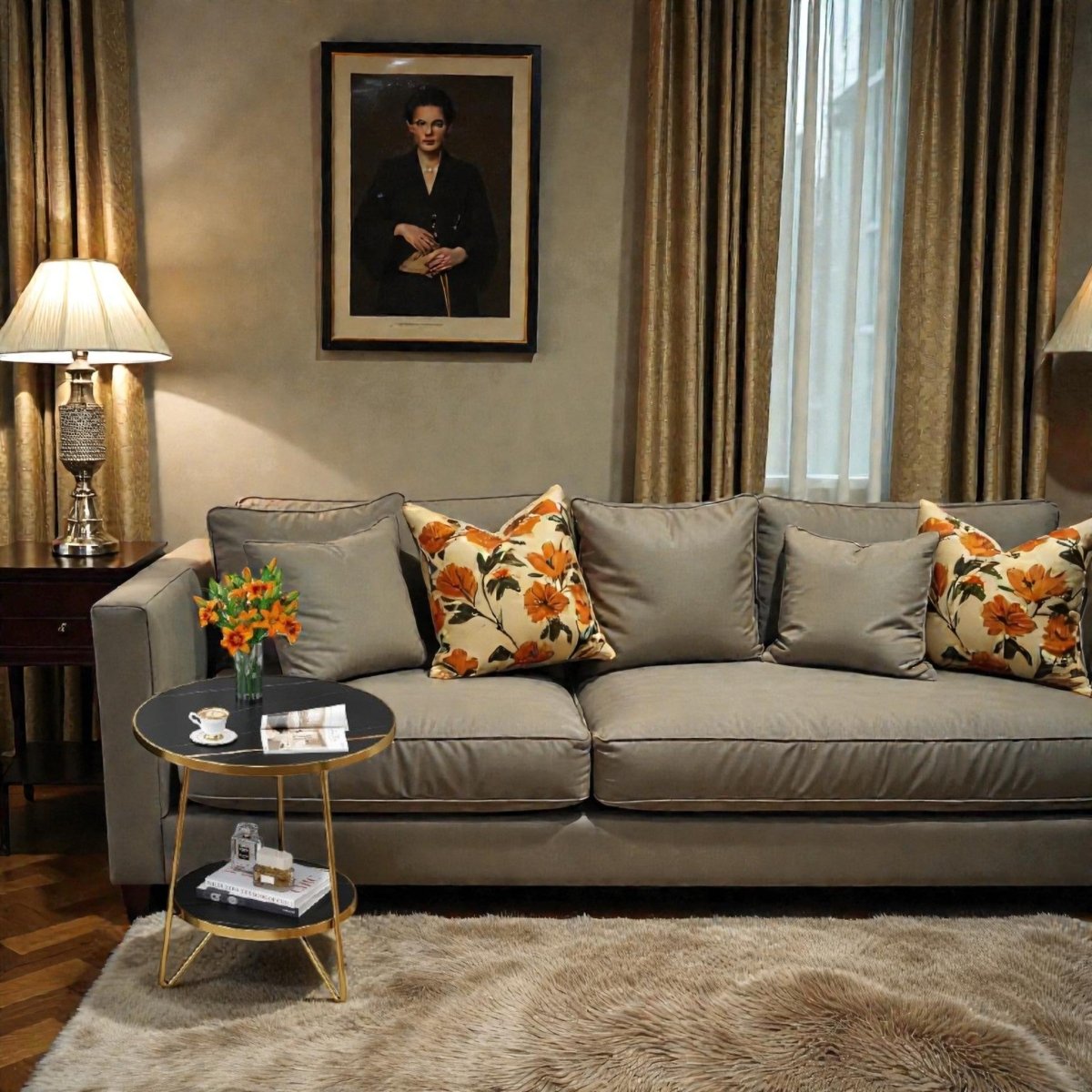 Metallic Sovereign Urban Industrial Tiered Nightstand