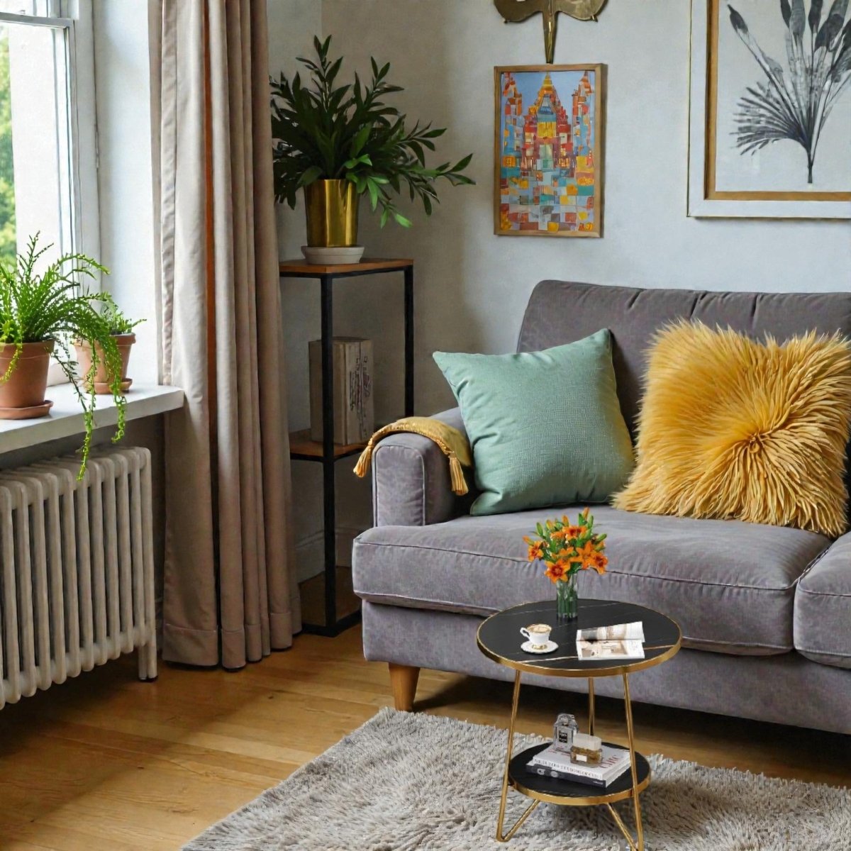 Metallic Sovereign Urban Industrial Tiered Nightstand