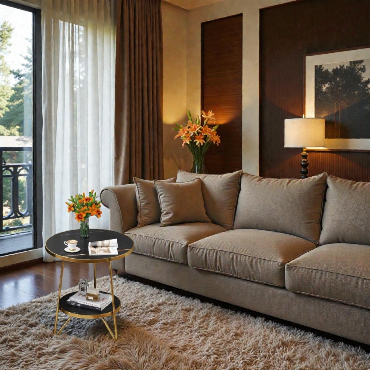 Metallic Sovereign Urban Industrial Tiered Nightstand