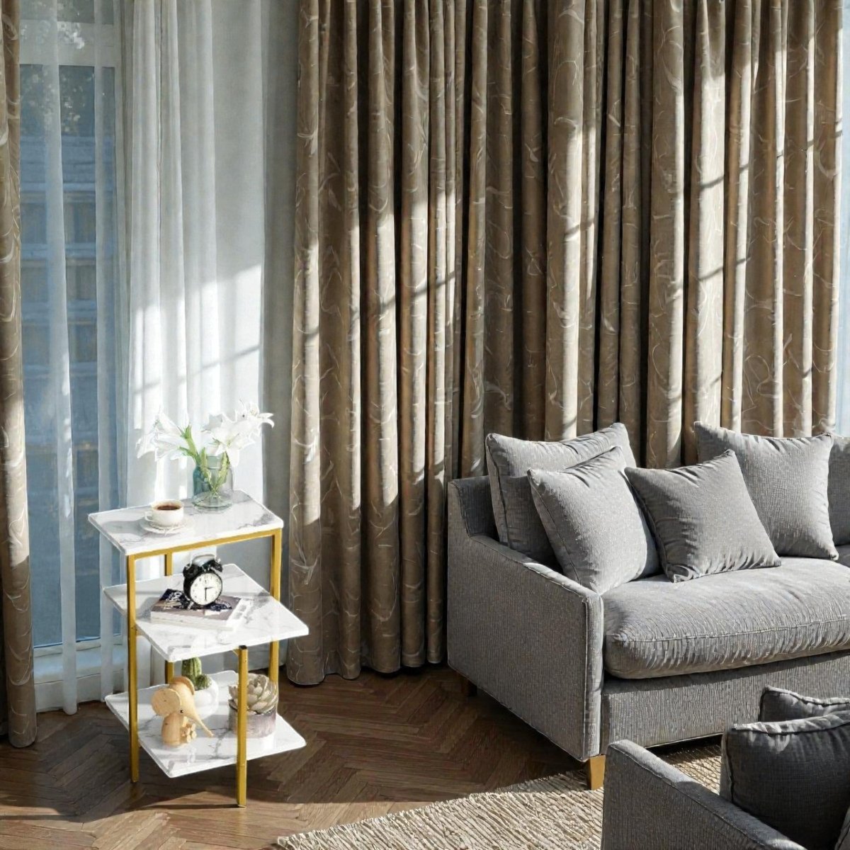 Metallic The Helix Staggered 3 - Tier End Table