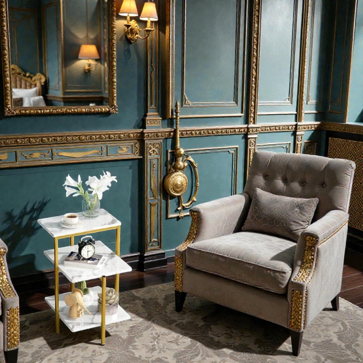 Metallic The Helix Staggered 3 - Tier End Table