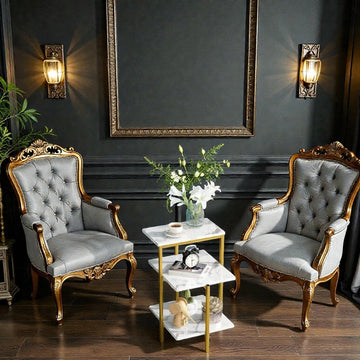 Metallic The Helix Staggered 3 - Tier End Table