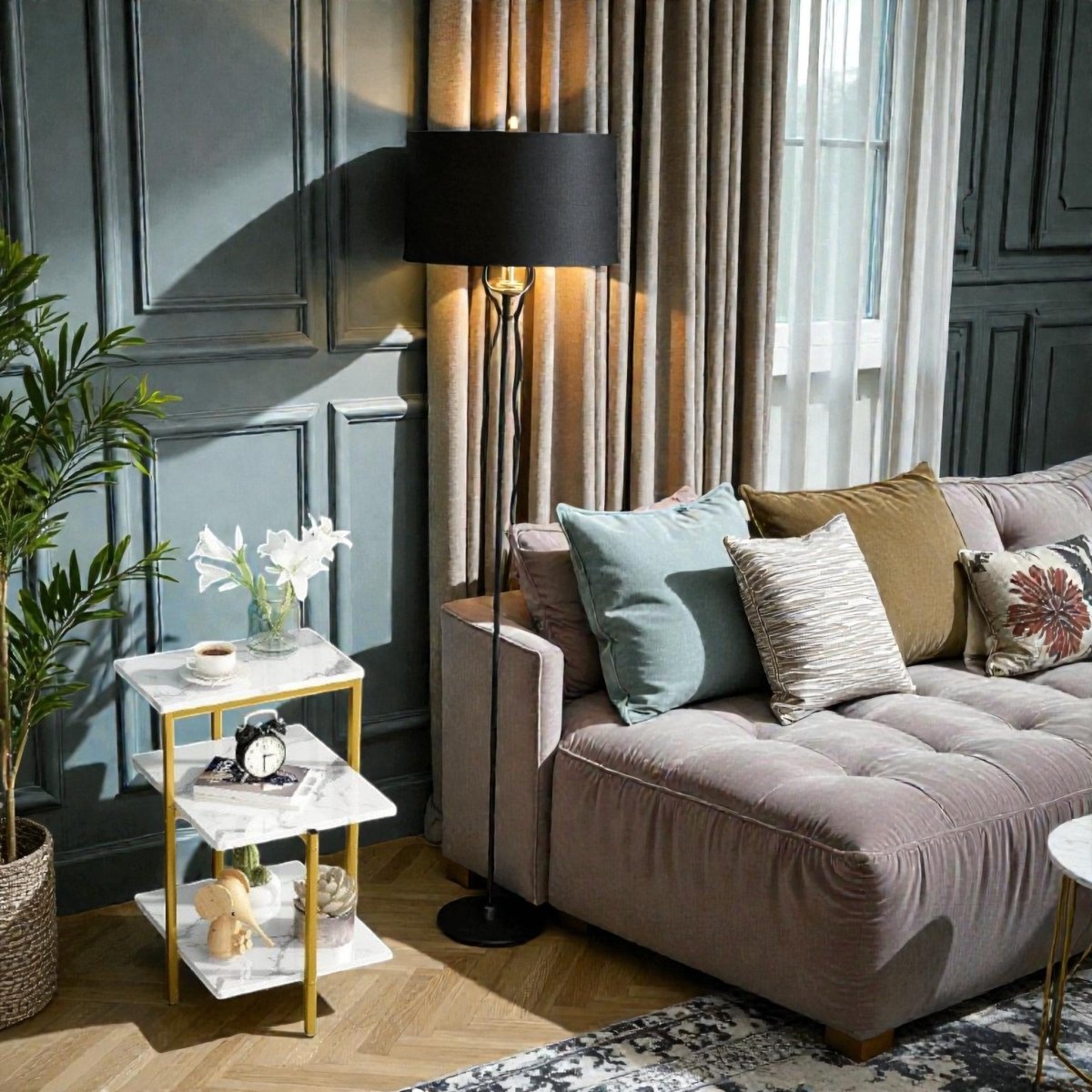 Metallic The Helix Staggered 3 - Tier End Table