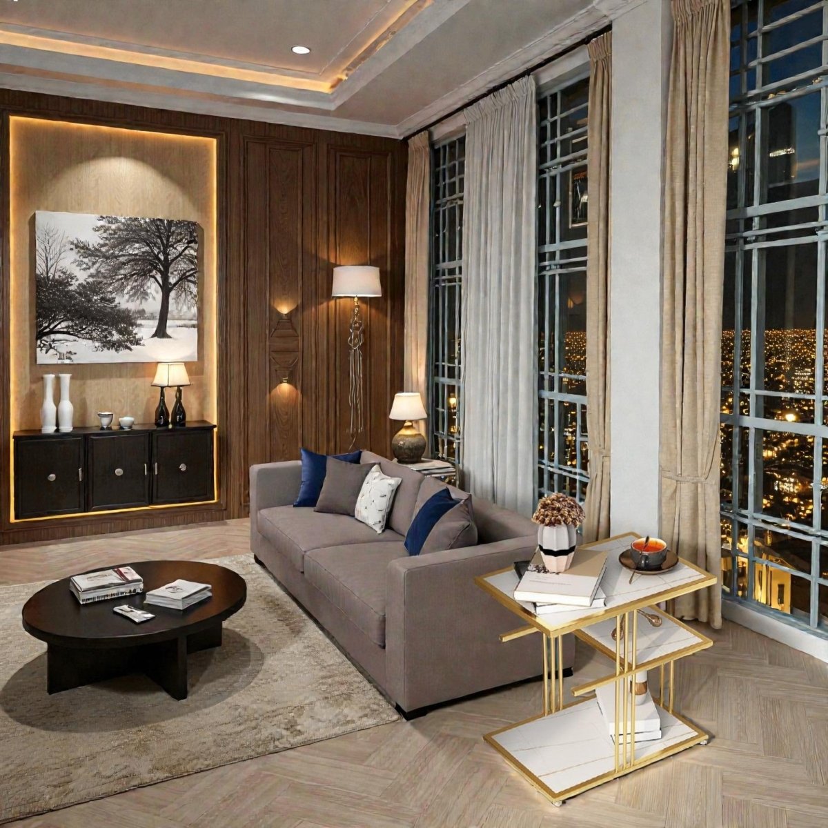 Metallic The Z - Stack Luxe Nightstand