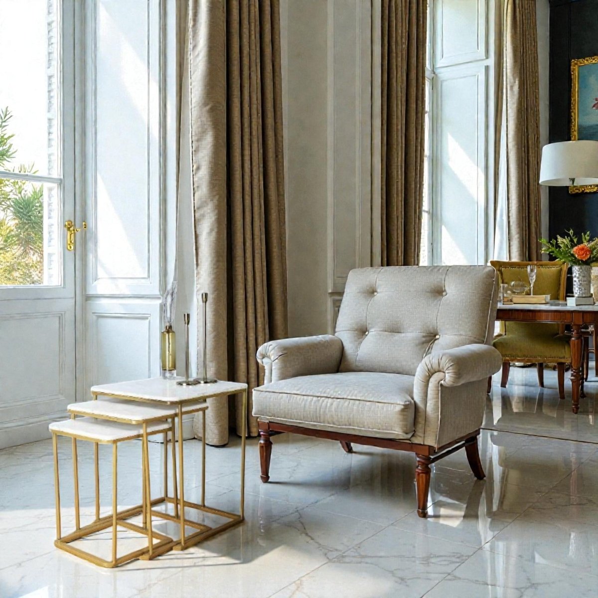 Metallic Verona Nesting End Tables (Set of 3)