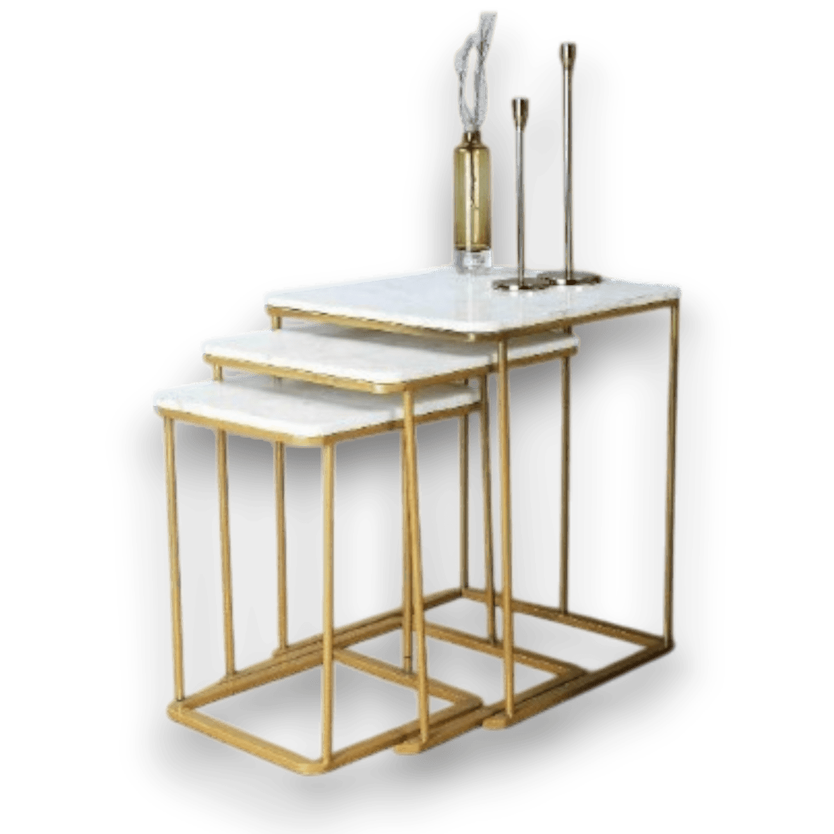 Metallic Verona Nesting End Tables (Set of 3)