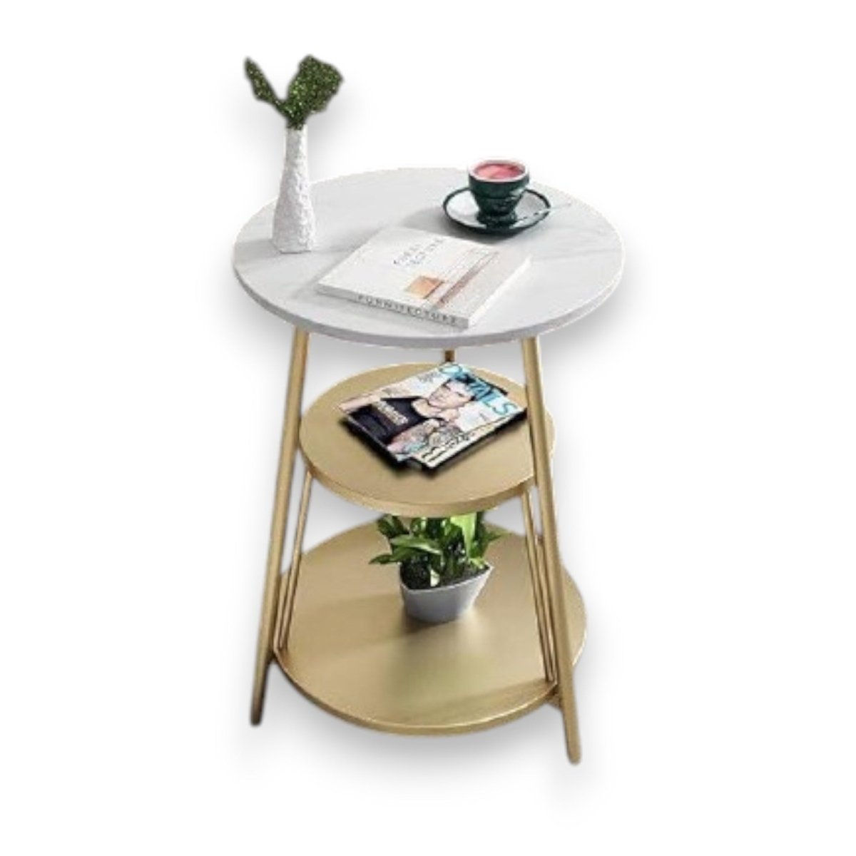 Metallic Verona Stacked Accent Table