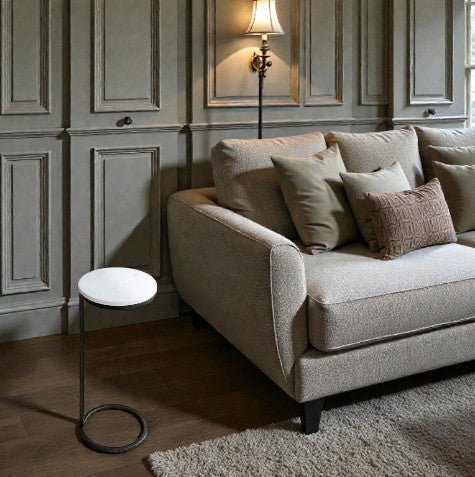 Metallic Zenith Round Over - the - Arm Table