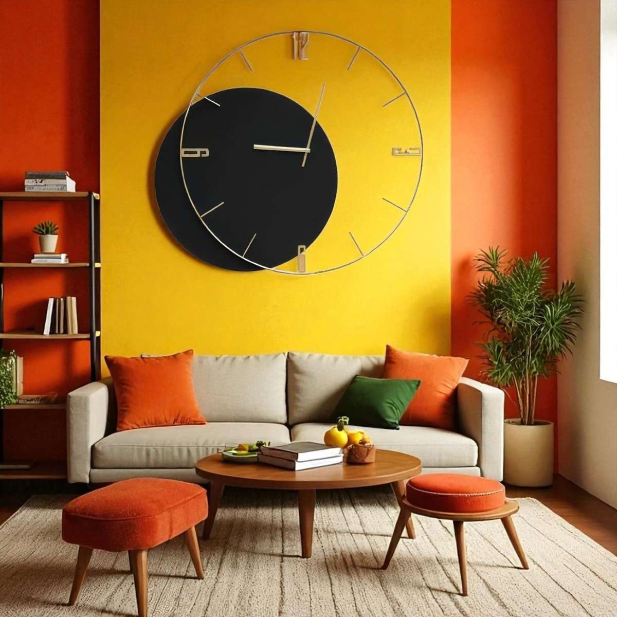 Mid - Century Modern Timepiece (22 x 20.5 Inches)