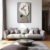 Thumbnail for Minimalist Nature Stone & Deer Wall Decor (60 x 90 CM)