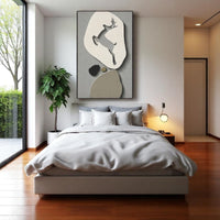 Thumbnail for Minimalist Nature Stone & Deer Wall Decor (60 x 90 CM)
