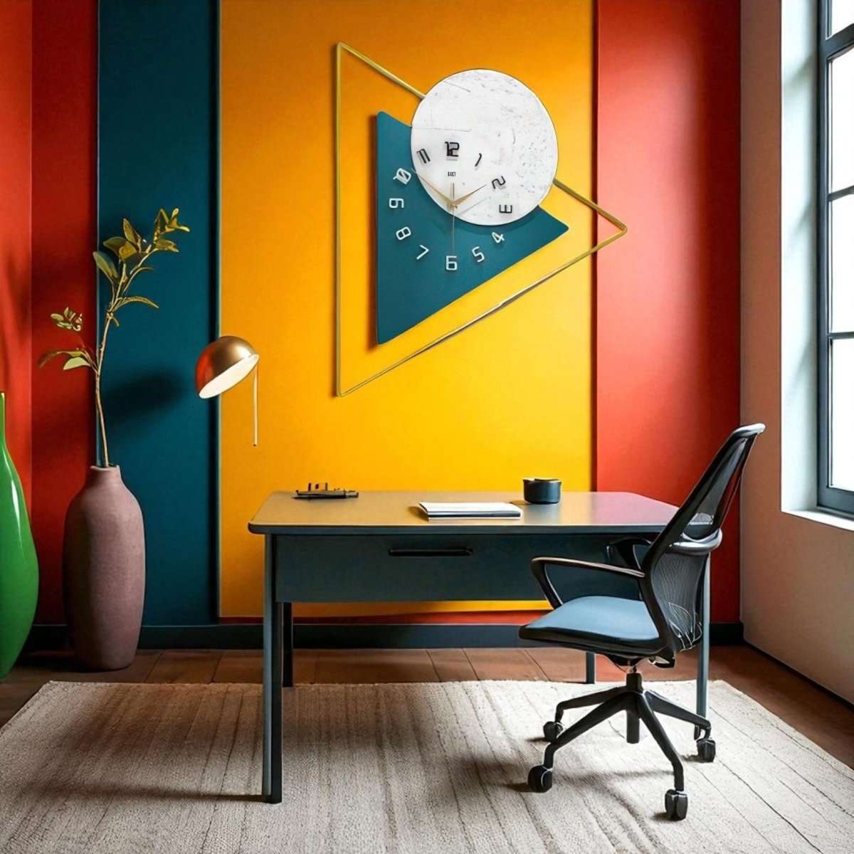 Minimalist Nordic Style Wall Clock (22.4 x 20.4 Inches)