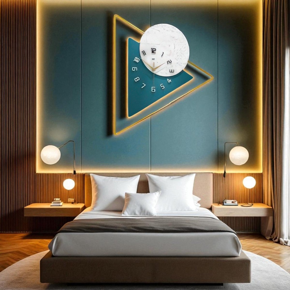 Minimalist Nordic Style Wall Clock (22.4 x 20.4 Inches)