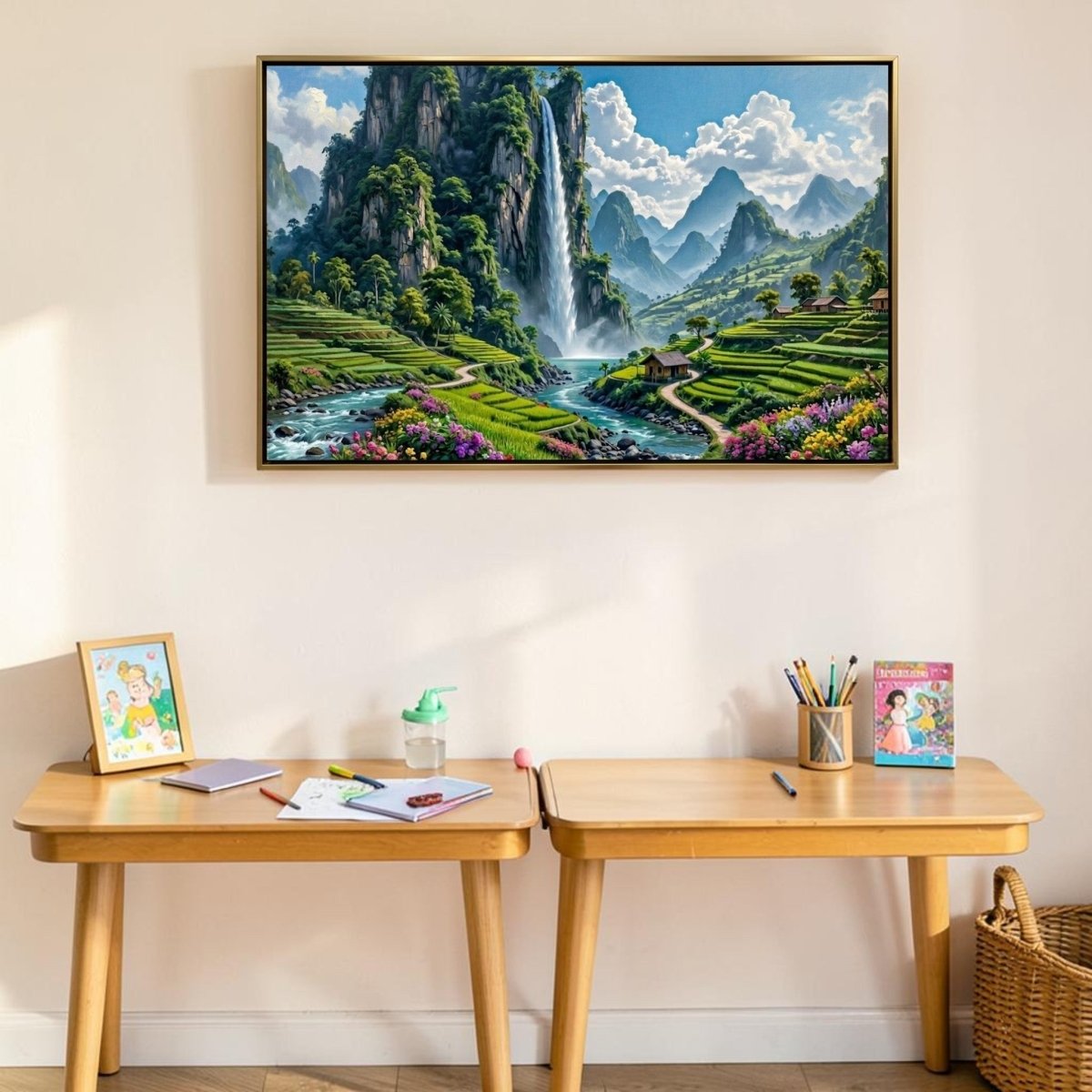 Mist - Kissed Peak: The Silver Waterfall (36 x 24 Inches)