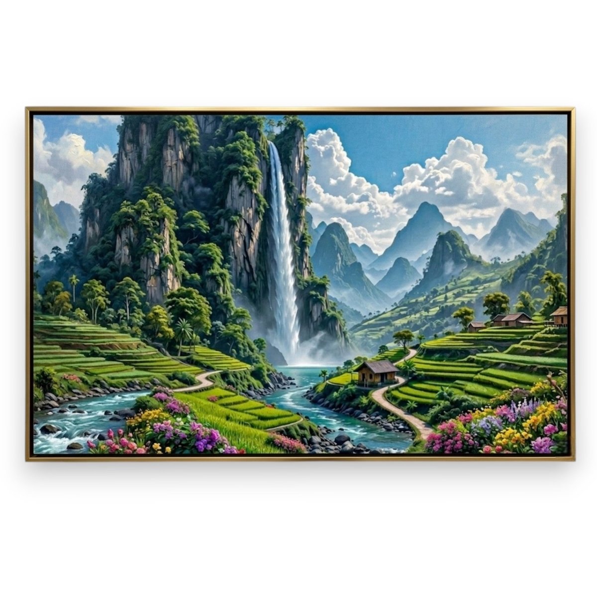 Mist - Kissed Peak: The Silver Waterfall (36 x 24 Inches)