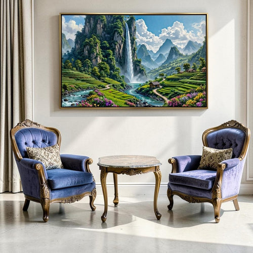 Mist - Kissed Peak: The Silver Waterfall (36 x 24 Inches)
