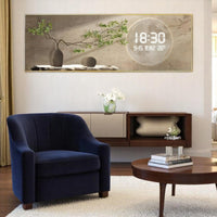 Thumbnail for Modern Abstract Greenery LED Clock Wall Decor (120 x 60 CM)