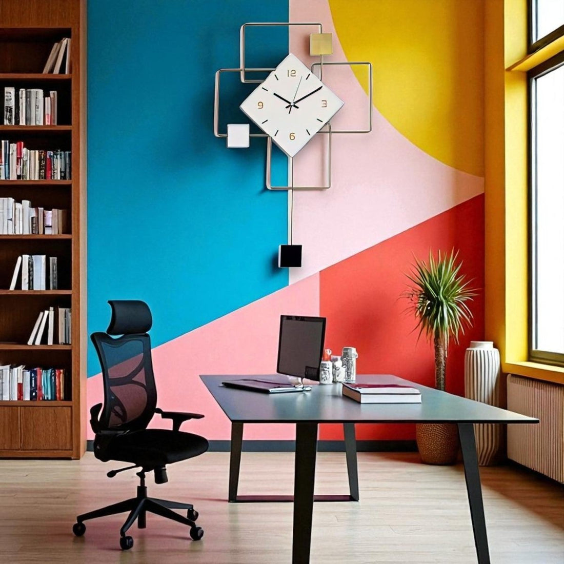 Modern Apex Accent Clock (28 x 17 Inches)