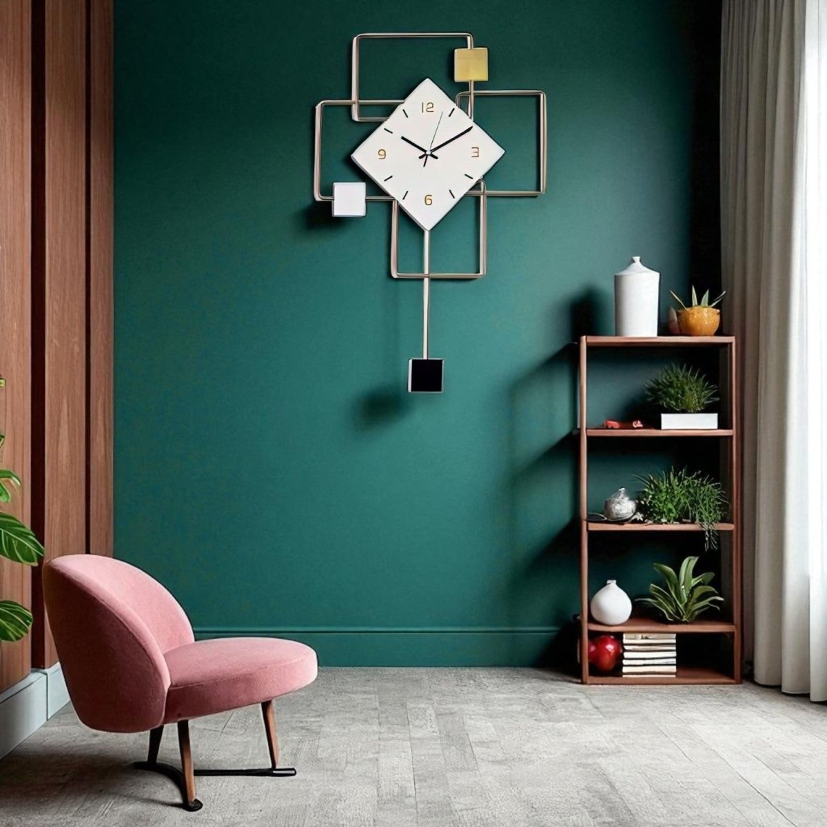 Modern Apex Accent Clock (28 x 17 Inches)