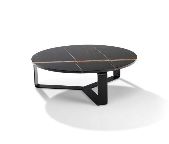 Modern Black Marble Coffee Table Set