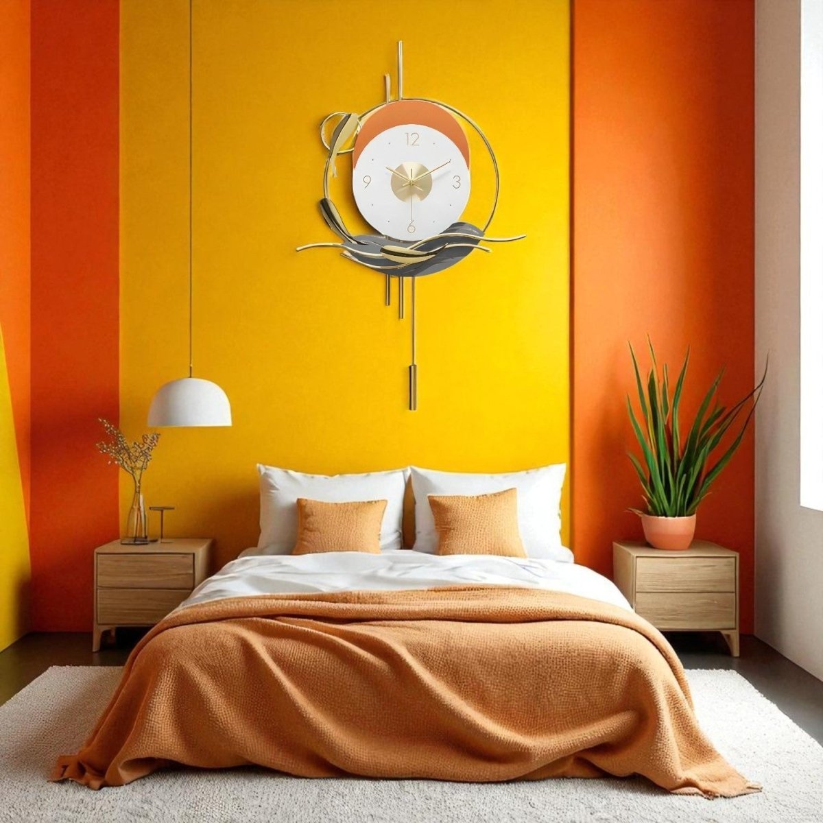 Modern Decorative Pendulum Clock (27.5 x 17 Inches)