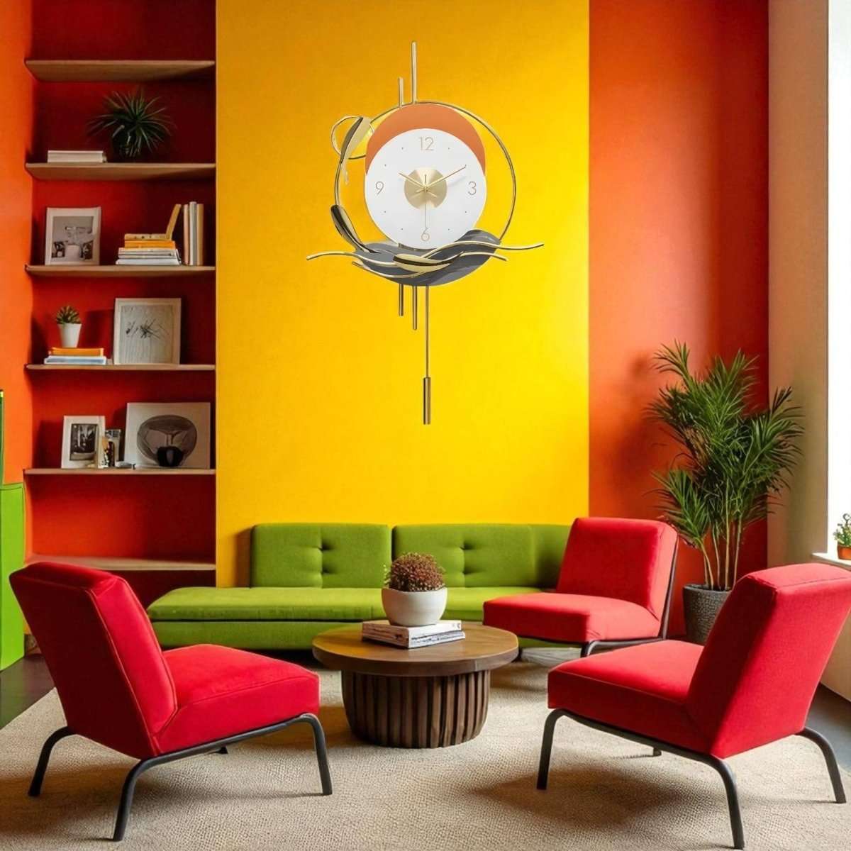 Modern Decorative Pendulum Clock (27.5 x 17 Inches)