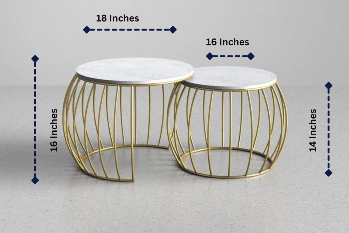 Modern Glam Space - Saving Round Nesting Coffee Tables