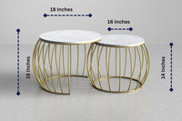 Thumbnail for Modern Glam Space - Saving Round Nesting Coffee Tables