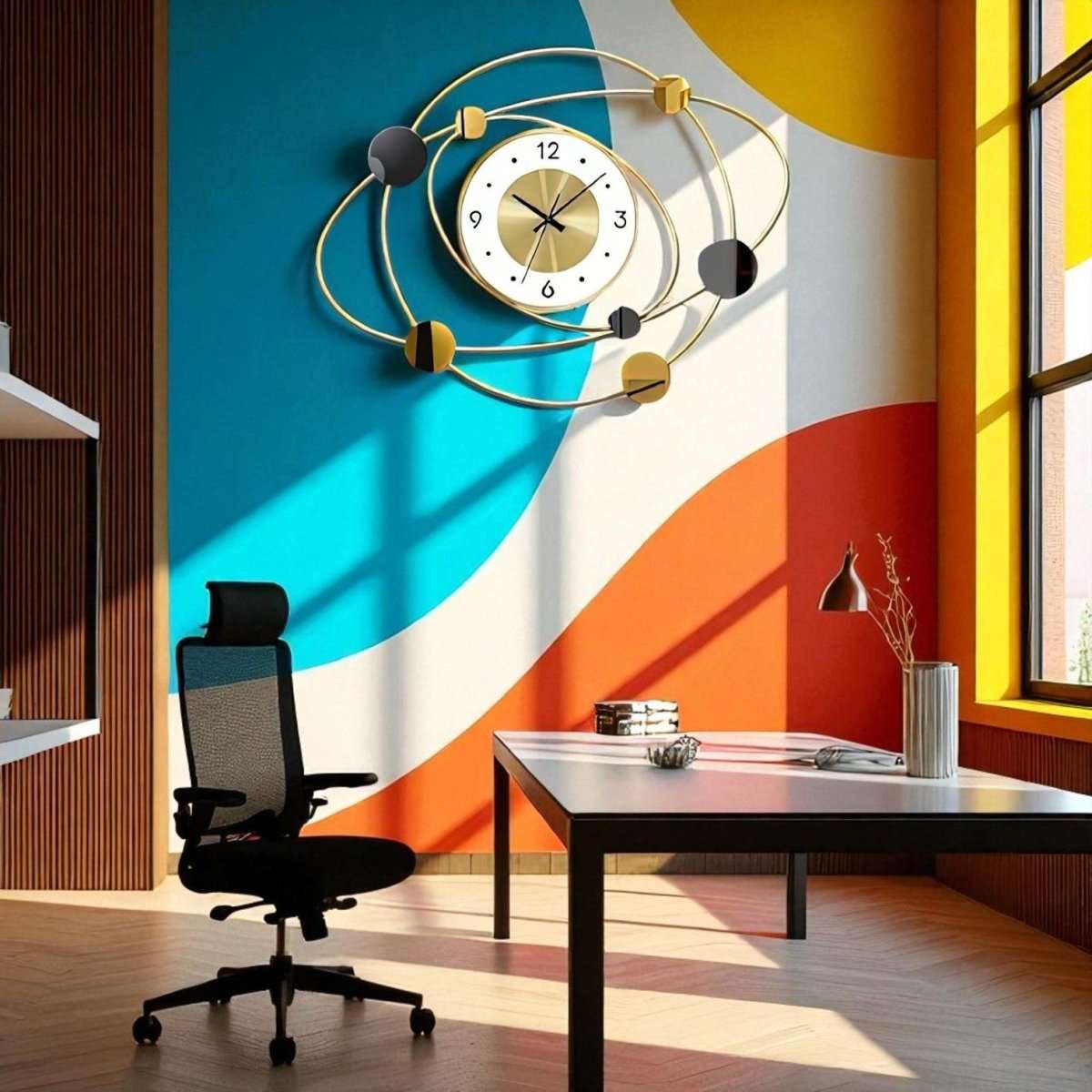 Modern Oblique Wall Clock (26.3 x 19.6 Inches)