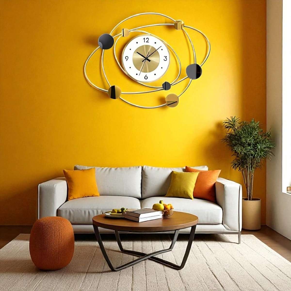 Modern Oblique Wall Clock (26.3 x 19.6 Inches)