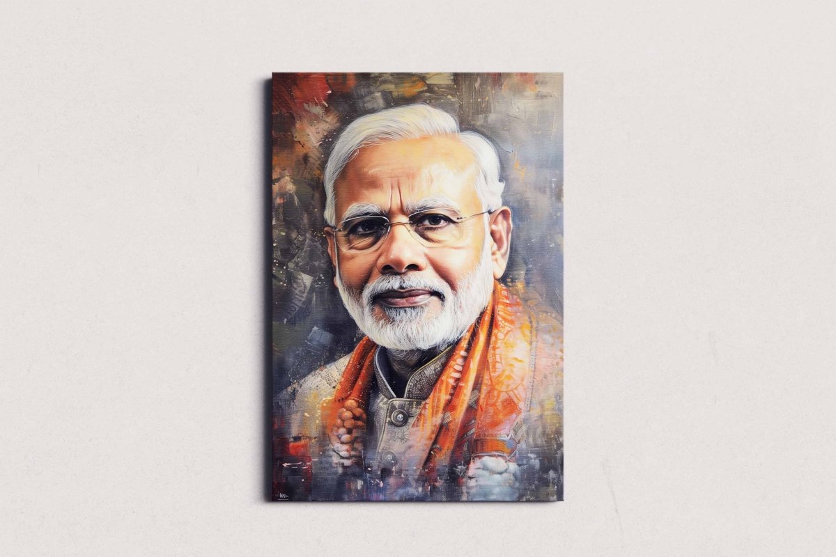 Modi: Against The Tide Canvas Wall Painting (24 x 36 Inches)