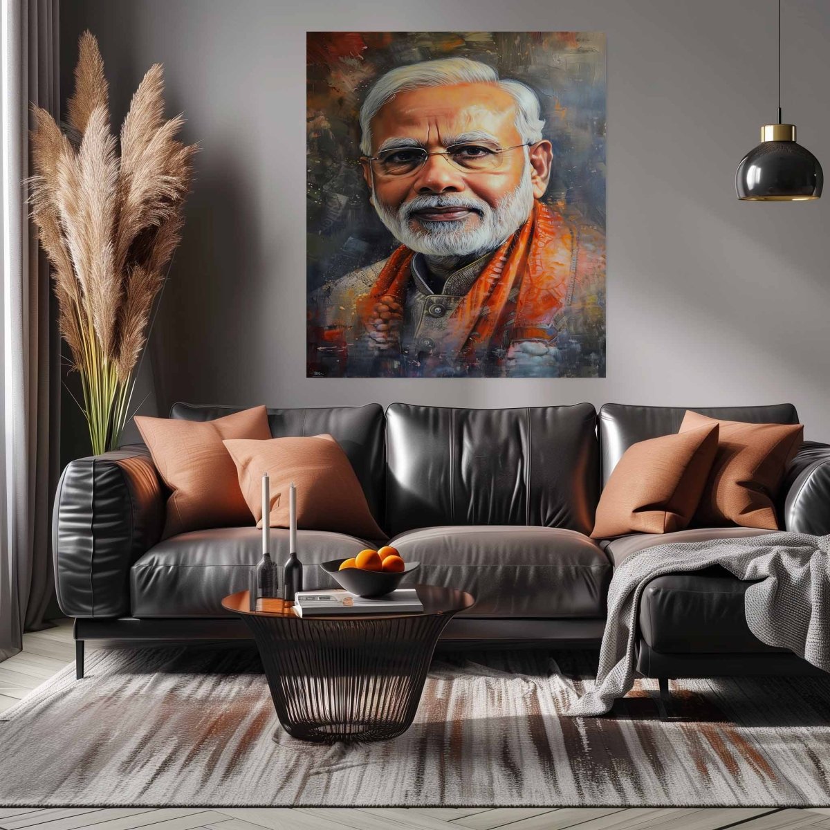 Modi: Against The Tide Canvas Wall Painting (24 x 36 Inches)