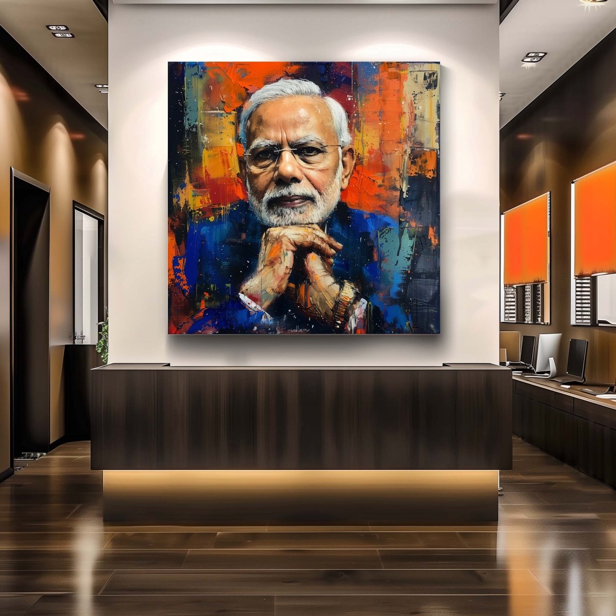 Modi: The Whispers of Inspiration Canvas Wall Art (36 x 36 Inches)