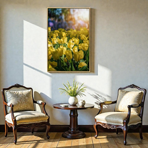 Morning Radiance: Fields of Joy Tulip Portrait