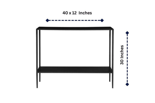 Multifunctional Industrial Chic Black Console Table