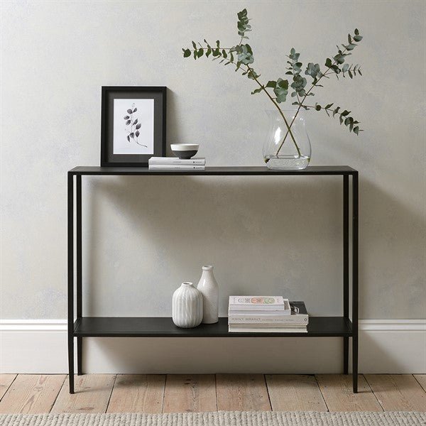 Multifunctional Industrial Chic Black Console Table