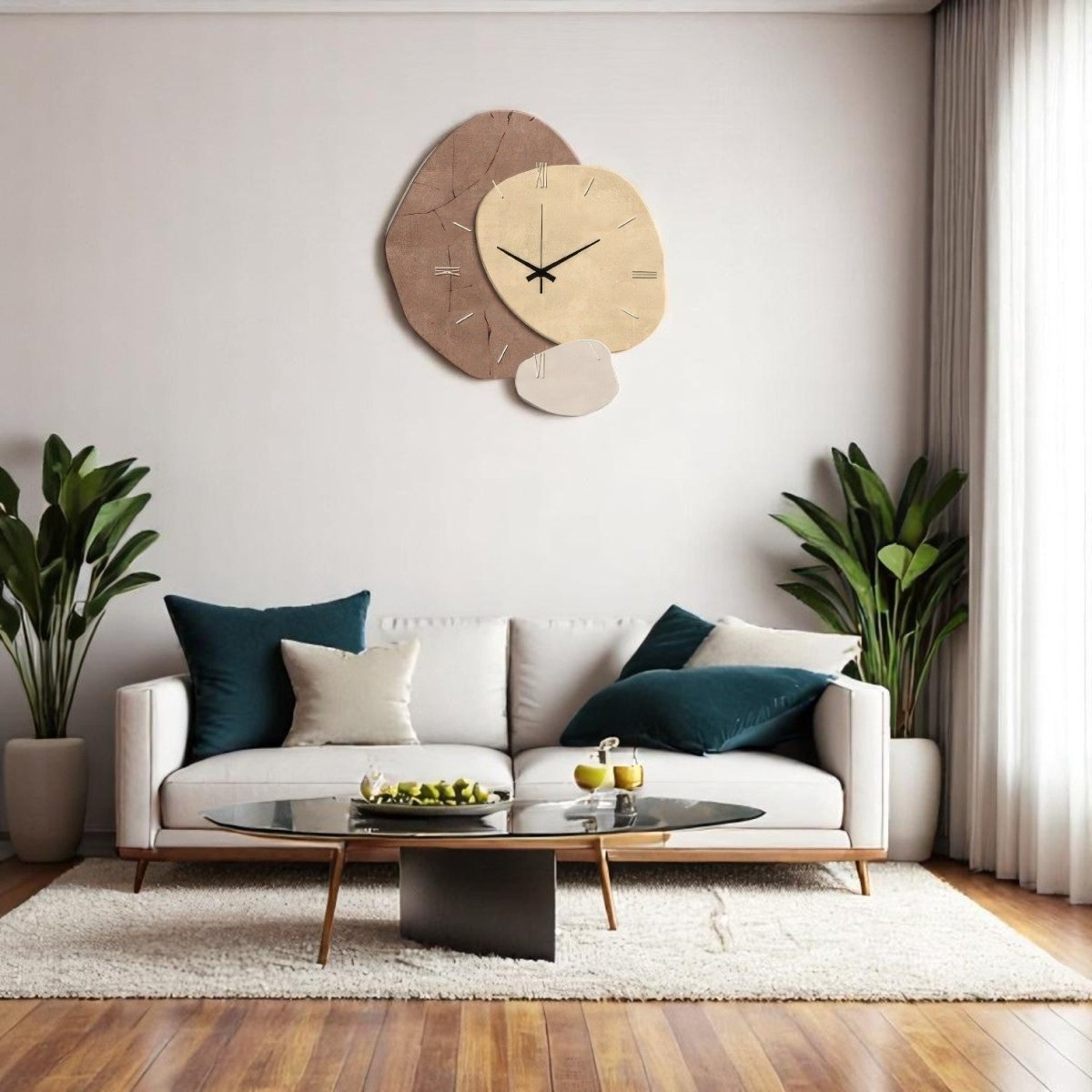Naturally Abstract Wood - Look Wall Clock Art (40 x 43 CM)