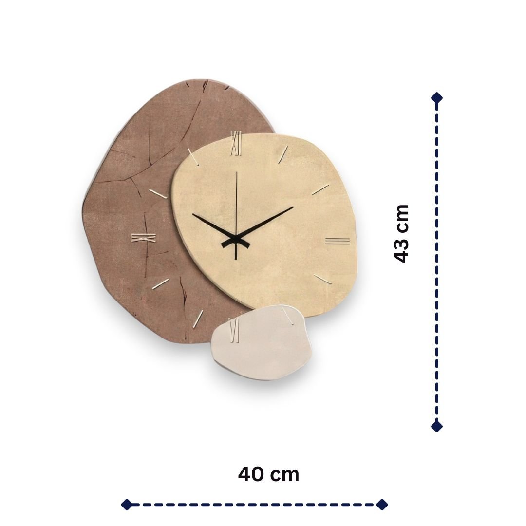 Naturally Abstract Wood - Look Wall Clock Art (40 x 43 CM)