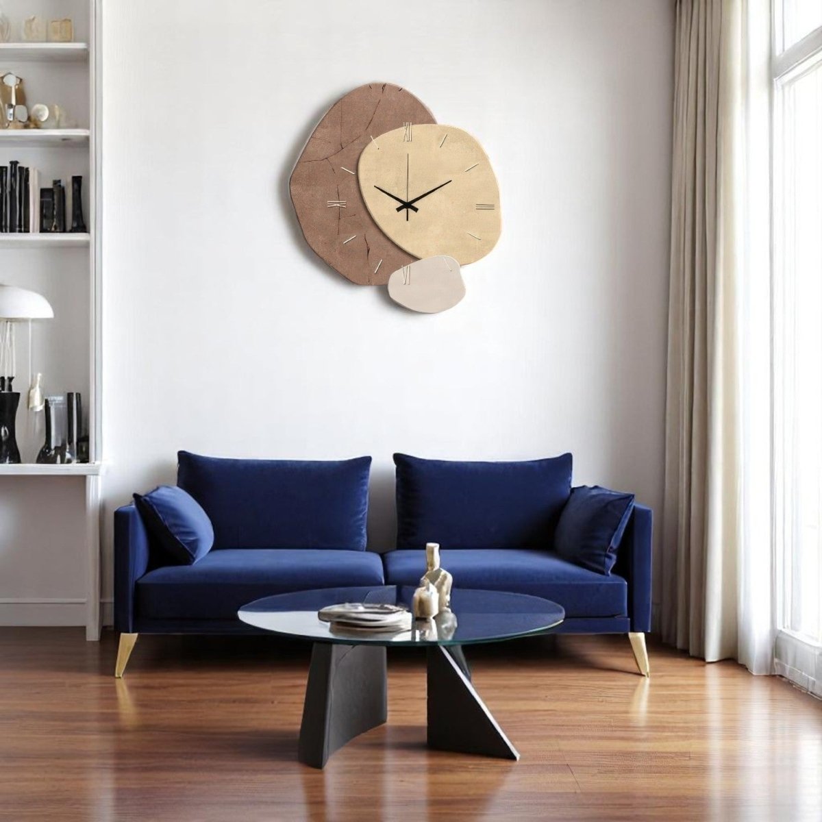 Naturally Abstract Wood - Look Wall Clock Art (40 x 43 CM)