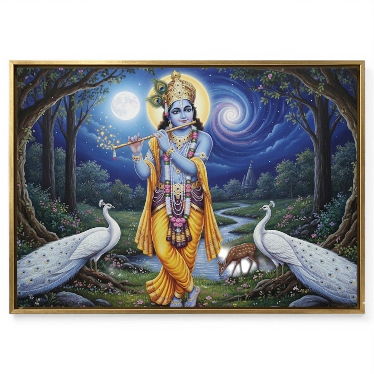 Nilambar Krishna: Shweta Mayur Raas: The Golden Flute & Ivory Peacock Duo